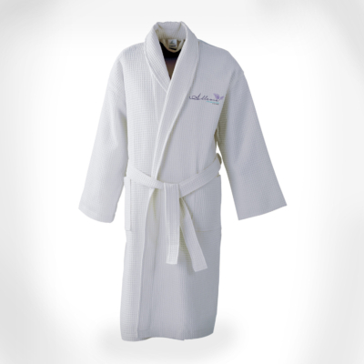 Bathrobe with brand